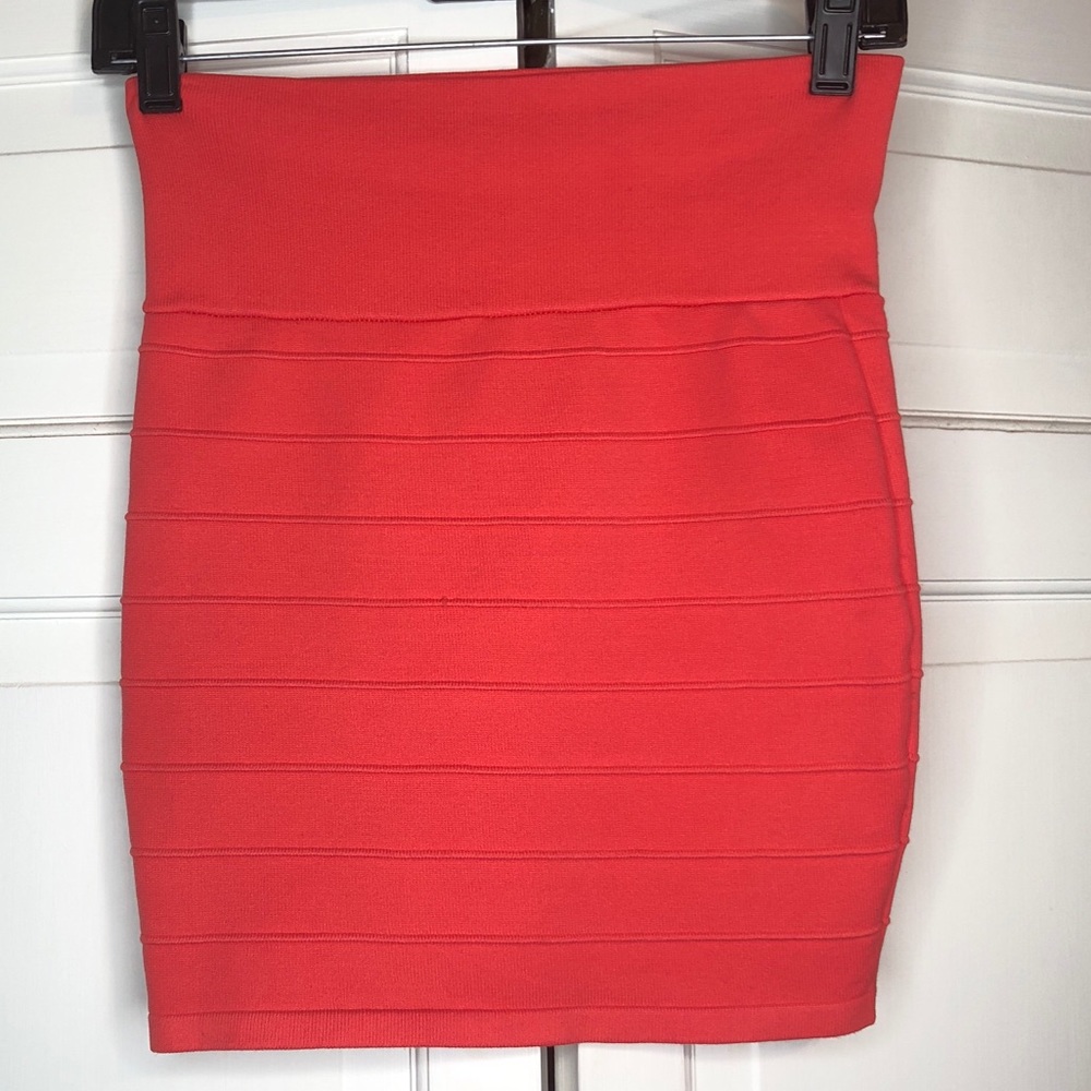 Orange Bodycon Skirt